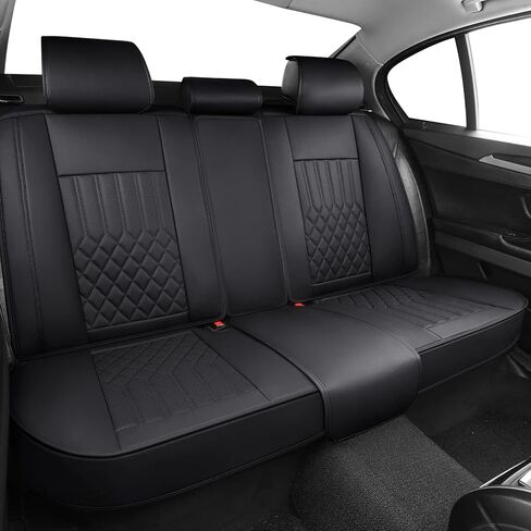 Tomatoman Faux Leather Seat Covers Compatible with Kia Stinger GT-Line GT1 GT2 Luxury Pet-Friendly Car Interior Accessories(Full Set/Black) in Saudi Arabia