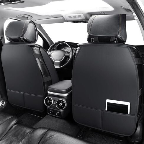 Tomatoman Faux Leather Seat Covers Compatible with Kia Stinger GT-Line GT1 GT2 Luxury Pet-Friendly Car Interior Accessories(Full Set/Black) in Saudi Arabia