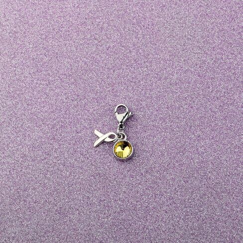 CHOORO Yellow Ribbon Clip on Charm Yellow Awareness Jewelry Gift for Endometriosis/Bladder Cancer in Saudi Arabia