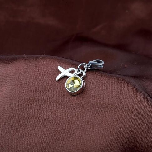 CHOORO Yellow Ribbon Clip on Charm Yellow Awareness Jewelry Gift for Endometriosis/Bladder Cancer in Saudi Arabia