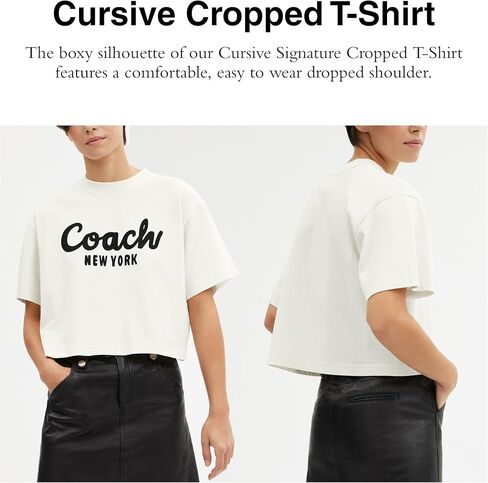 Coach Women's Cropped T-Shirt in Saudi Arabia