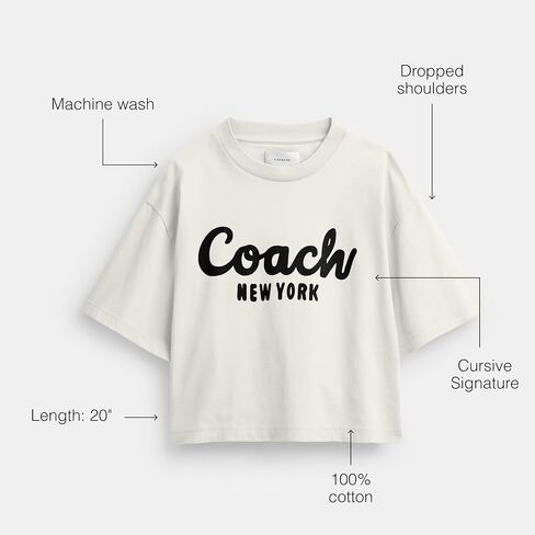 Coach Women's Cropped T-Shirt in Saudi Arabia