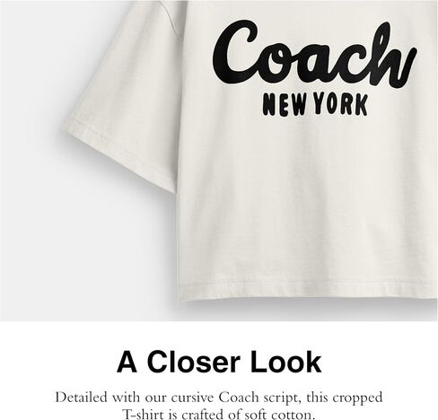 Coach Women's Cropped T-Shirt in Saudi Arabia