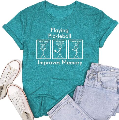 Women Pickleball Shirt Pickleball Player T-Shirt Pickleball Lover Gift Tee Tops in Kuwait