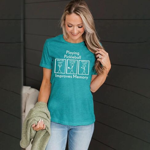 Women Pickleball Shirt Pickleball Player T-Shirt Pickleball Lover Gift Tee Tops in Kuwait