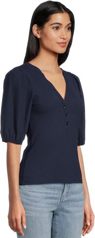 Madewell Women's Puff Sleeve Knit Top in Saudi Arabia
