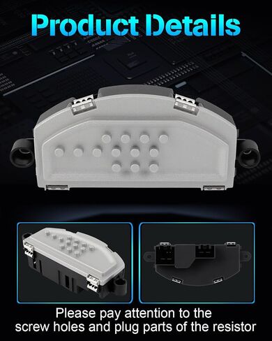 ECCPP AC Blower Motor Resistor Fit for 2014-2017,2019-2023 for Chrysler 300/for Dodge Challenger/for Dodge Charger/2014-2023 for Dodge Durango/2014-2021 for Jeep Grand Cherokee Fan Resistor RU868 in Saudi Arabia