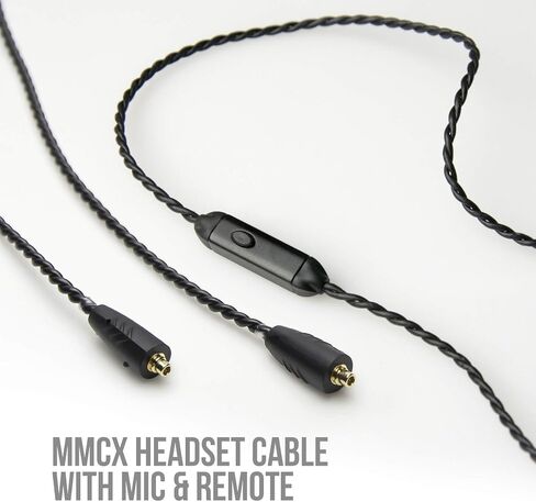 MEE audio MMCX Replacement Stereo Cable for Pinnacle P1 in-ear headphones (Black) (New Version) in Saudi Arabia