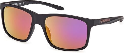 Harley-Davidson Men's Casual Square Sunglasses, Brown, 59-18-135 in Saudi Arabia