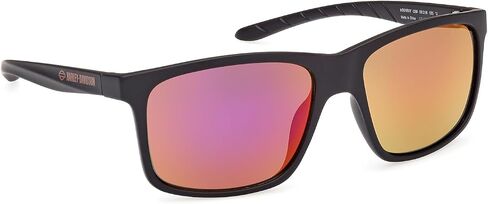 Harley-Davidson Men's Casual Square Sunglasses, Brown, 59-18-135 in Saudi Arabia