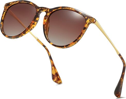 Vintage Round Polarized Sunglasses with UV400 Protection Lightweight Trendy Retro Designer Style for Women Men in Kuwait