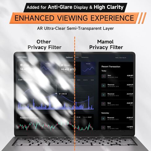 [5-Pack] 27 Inch 16:9 Computer Privacy Screen Filter for Monitor - Privacy Shield and Anti-Glare Protector in Saudi Arabia