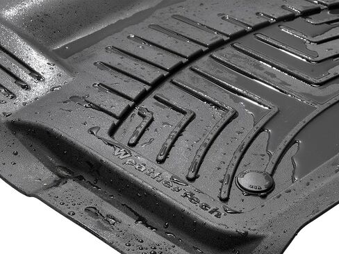 Weathertech Floorliner HP مخصصة FIT FLOOR HABS لتويوتا تاكوما ، تاكوما هايبرد - الصف الأول (4418461IM) ، الأسود in Saudi Arabia