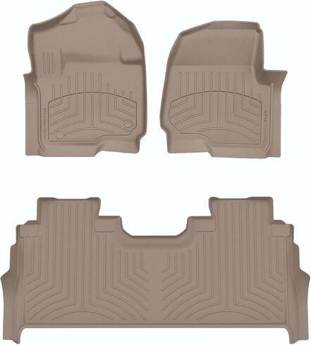 Weathertech Floorliner HP Custom Fit Floor Floor for Ford Super Duty-1st و 2nd Roll (441012-1-6IM) ، Black in Saudi Arabia