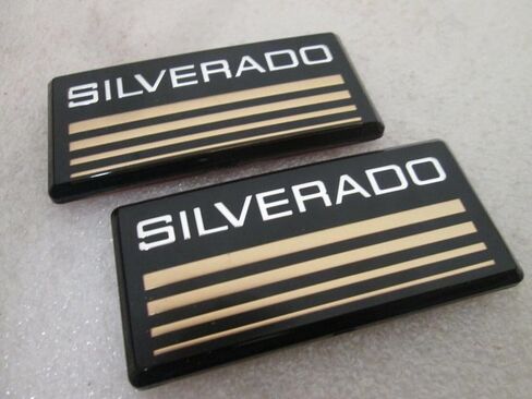 2X Cab Emblem Badge Side Roof Pillar Decal Plate Compatible for Chevy Silverado 88-98 90 91 Suburban Tahoe (Yellow) in Saudi Arabia