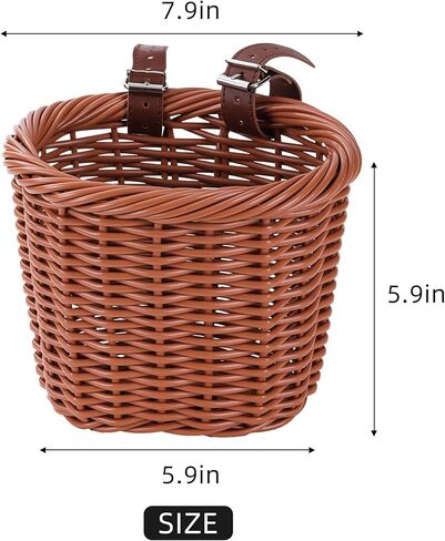 سلة دراجة للأطفال، سلة دراجة أمامية منسوجة من الخيزران للأولاد والبنات، سلة مقود صغيرة لدراجة الأطفال أو السكوتر in Kuwait