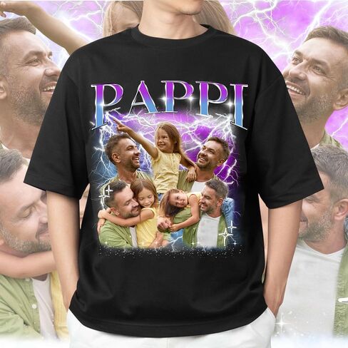 NAZENTI Custom Bootleg Dad Bootleg Rap Tee, Personalized T-Shirts with Picture for Father’s Day, Christmas, Birthday in Saudi Arabia