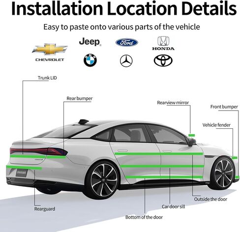 Upgraded carbon fiber wrap,door sill protector,car door protector edge guards,car vinyl wrap,Vinyl Automotive Protection Film,Anti-Collision Fits for car Truck SUV Motorcycle (2.7In x 33Ft) in Kuwait