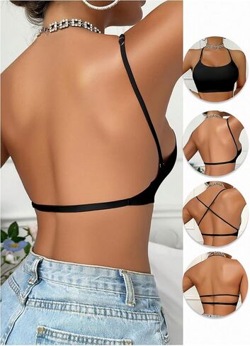 Wdirara للسيدات اللاسلكية اللاسلكية منخفضة الظهر صدرية عارية الذروة bralettes الرسن القابل للتحويل in Saudi Arabia