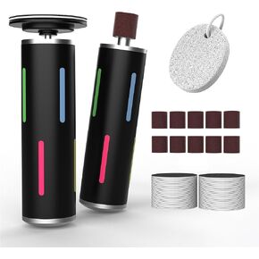 Electric Foot Callus Remover, Painless 2-in-1 Electric Foot Filer - 80 Discs, Adjustable Speed, Professional Pedicure Tool for Dry Cracked Heels, Home Spa & Salon (Space Gray) in Saudi Arabia