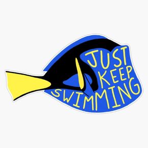 Dory Quote Bumper Sticker Vinyl Decal 5 inches in Saudi Arabia
