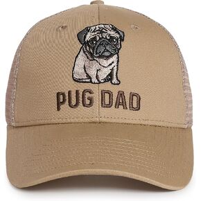 InnoBeta Pug Dad Hat for Men, Pug Gifts for Christmas, Birthday, Adjustable Hard Polyester Trucker Hat Baseball Cap in Saudi Arabia