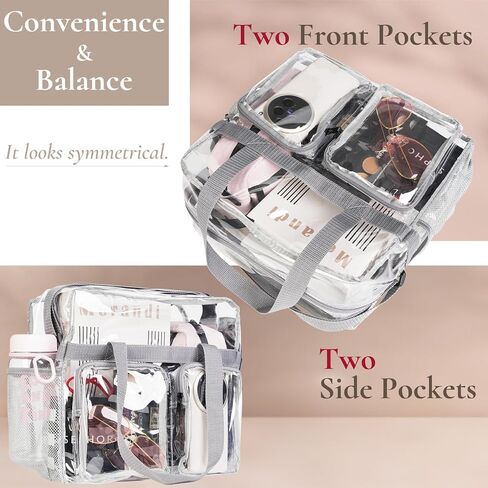 وافق Zenpunk Clear Bags Stadium على حقيبة حمل واضحة مع حقيبة Crossbody إغلاق Zipper مع حزام قابل للتعديل in Kuwait