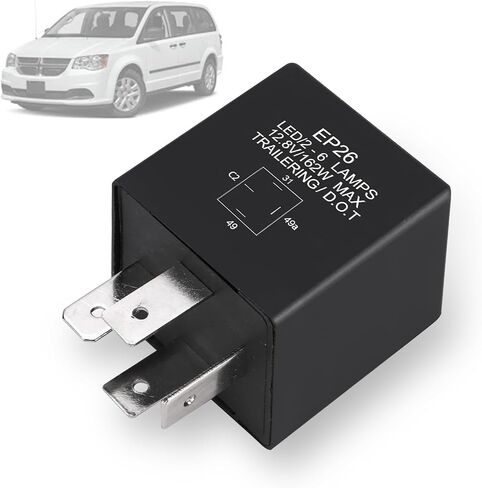 EP26 4 PIN TERT Signal Relay EP26 LED Flasher Relay for Jeep TJ Wrangler 1997-2000 ， Dodge Grand Caravan Caravan Neon 1993-1999 استبدال# 56009339 (EP26) in Saudi Arabia