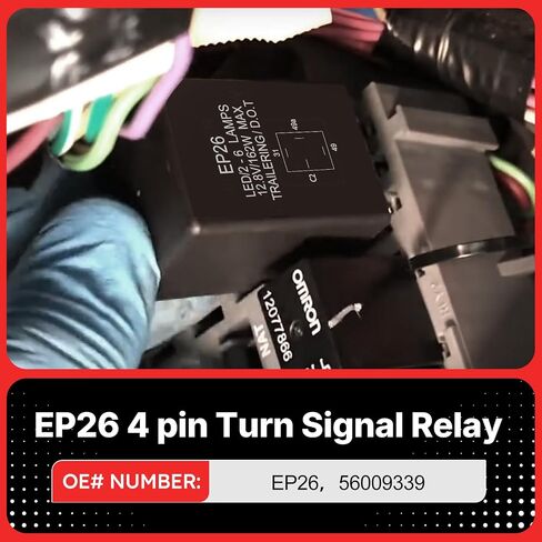 EP26 4 PIN TERT Signal Relay EP26 LED Flasher Relay for Jeep TJ Wrangler 1997-2000 ， Dodge Grand Caravan Caravan Neon 1993-1999 استبدال# 56009339 (EP26) in Saudi Arabia