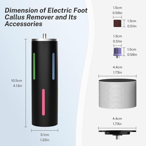 Electric Foot Callus Remover, Painless 2-in-1 Electric Foot Filer - 80 Discs, Adjustable Speed, Professional Pedicure Tool for Dry Cracked Heels, Home Spa & Salon (Space Gray) in Saudi Arabia