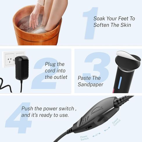 Electric Foot Callus Remover, Painless 2-in-1 Electric Foot Filer - 80 Discs, Adjustable Speed, Professional Pedicure Tool for Dry Cracked Heels, Home Spa & Salon (Space Gray) in Saudi Arabia
