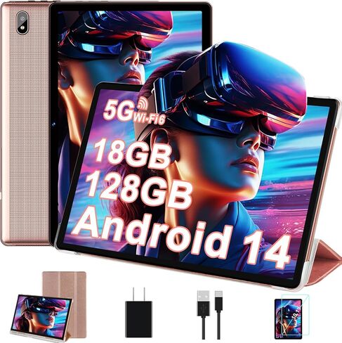 Tablet 2024 11 بوصة قرص Android 14 أقراص مع سعة تخزين كبيرة 128 جيجابايت + 20 جيجابايت ، أوكترا) 2.0 جيجا هرتز ، و 8000 مللي أمبير في الساعة ، و 18 واط شحن سريع ، و wifi 5g ، ونظام تحديد المواقع العالمي (GPS) ، وكاميرا 5 + 13 ميجابكسل ، وكاميرا عريضة L1 ، in Kuwait