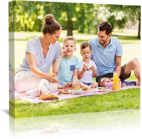 TreeDeal Custom Canvas Prints with Your Photos, Framed 11" x 14" Personalized Pictures Print, Customized Photo to Canvas Wall Art Ideal for Home Decor Gift Wrapping Pets Family Baby Wedding in Saudi Arabia