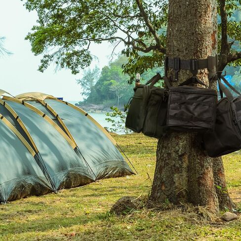 شماعات حزام Mioyoow Treestand مع السنانير ، شماعات القوس خفيفة الوزن ، حامل معدات الرماية متعددة الصدفة لصيد التخييم in Kuwait