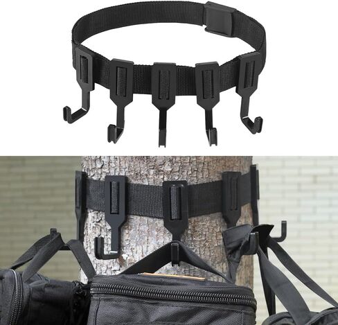 شماعات حزام Mioyoow Treestand مع السنانير ، شماعات القوس خفيفة الوزن ، حامل معدات الرماية متعددة الصدفة لصيد التخييم in Kuwait