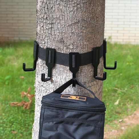 شماعات حزام Mioyoow Treestand مع السنانير ، شماعات القوس خفيفة الوزن ، حامل معدات الرماية متعددة الصدفة لصيد التخييم in Kuwait
