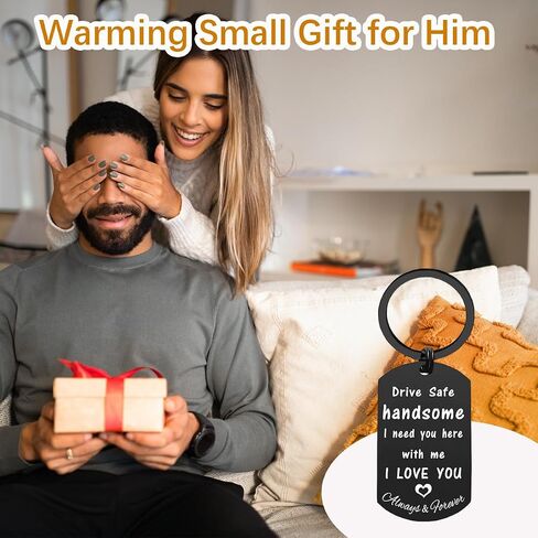Drive Safe Keychain for Him, Father's Day Gifts for Husband, Birthday Valentine's Day Gift Ideas for bf, Man Key chain in Saudi Arabia