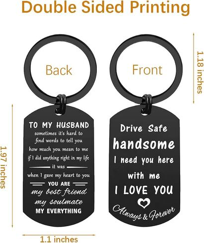 Drive Safe Keychain for Him, Father's Day Gifts for Husband, Birthday Valentine's Day Gift Ideas for bf, Man Key chain in Saudi Arabia