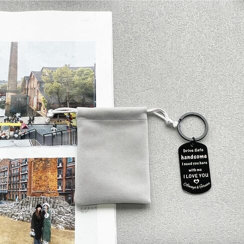 Drive Safe Keychain for Him, Father's Day Gifts for Husband, Birthday Valentine's Day Gift Ideas for bf, Man Key chain in Saudi Arabia