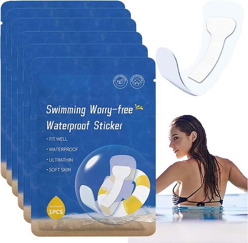 Women's Waterproof Sanitary Pads for Swimming, Skin-Friendly Prevention for Swimming & Daily Activities, Reusable Adhesive Patches (6PCS) in Saudi Arabia