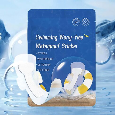 Women's Waterproof Sanitary Pads for Swimming, Skin-Friendly Prevention for Swimming & Daily Activities, Reusable Adhesive Patches (6PCS) in Saudi Arabia