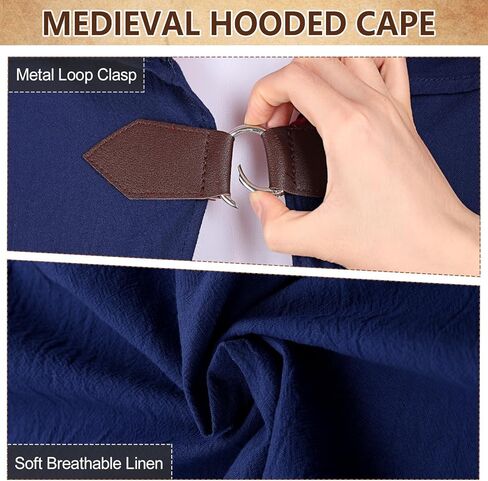 فورنا عصر النهضة مقنعن للنساء الرجال كيب كيب من العصور الوسطى لوزارة الأزياء الهالوين in Kuwait