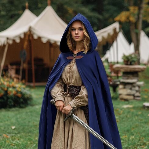 فورنا عصر النهضة مقنعن للنساء الرجال كيب كيب من العصور الوسطى لوزارة الأزياء الهالوين in Kuwait