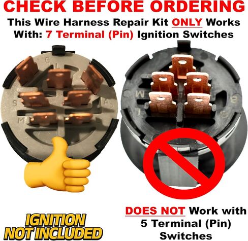 HD Switch Starter Ignition Switch Wire Harness Repair Kit Replaces John Deere Mowers LA100 LA105 LA110 LA115 LA120 LA125 LA130 LA135 LA140 LA145 LA150 LA155 LA165 LA175 Garden Tractor in Saudi Arabia