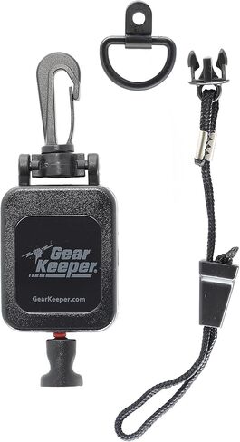 Hammerhead Industries Gear Keeper CB MIC KEEPER Retractable Microphone Holder RT2-4212 - Heavy-Duty Snap Clip Mount, Adjustable Mic Lanyard and Hardware Mounting Kit - Made in USA, Stars and Stripes in Kuwait