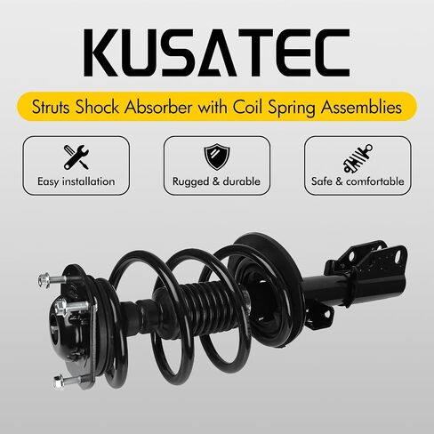 KUSATEC 172518 Front Pair Complete Struts Shock Absorber fit for Buick Enclave 2008-2012, Chevy Traverse 2009-2012, GMC Acadia 2007-2012, Saturn Outlook 2007-2010 Struts with Coil Spring Assemblies in Saudi Arabia