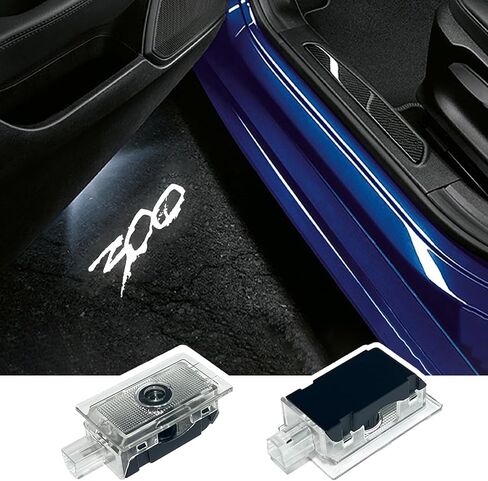 2PCS LED Car Door Logo Projector Lights for Chrysler 300 300C 300S 2005-present Ghost Shadow Light Laser Courtesy Step Lights Puddle Lamp Accessories (WHITE) in Kuwait