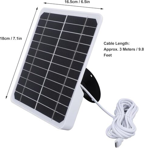 20W 5V لوحة شمسية أحادية اللون مع كابل 9.8 قدم ، شاحن لوحة شمسية IP68 IP68 in Kuwait