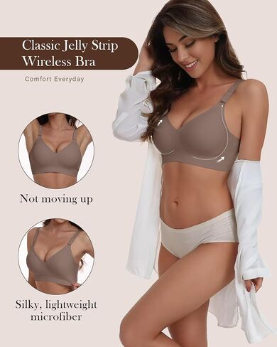 Comfortable Wireless Seamless Bras for Women Soft Support Push Up Full Coverage No Underwire Everyday T Shirt Bra in Saudi Arabia