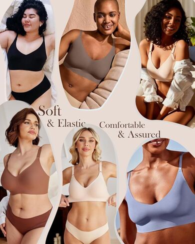 Comfortable Wireless Seamless Bras for Women Soft Support Push Up Full Coverage No Underwire Everyday T Shirt Bra in Saudi Arabia